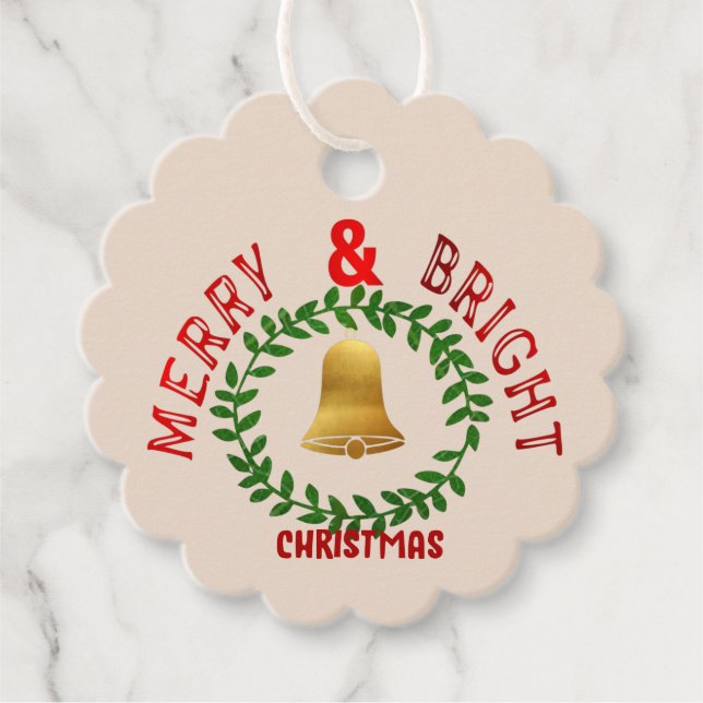 Merry & Bright Favor Tag (Front)