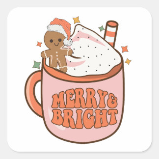 Merry Bright – Festive Christmas Cup Sticker