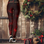 Merry & Bright Festive Red Leggings<br><div class="desc">Merry & Bright Festive Red Leggings that will enhance your Christmas outfit. You can update the text or remove it.</div>