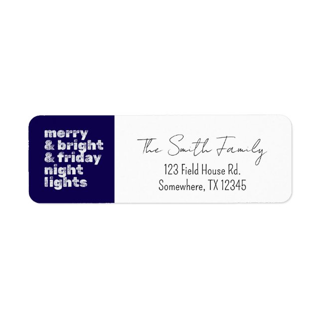 Merry & Bright & Friday Night Lights Label (Devant)