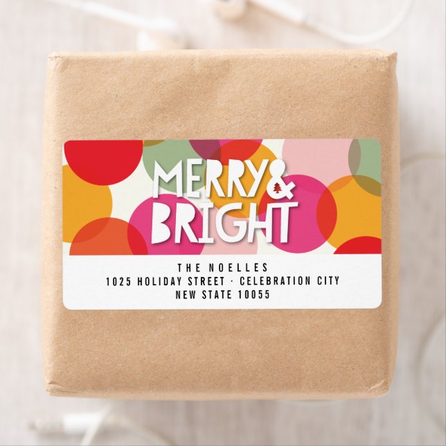 Merry & Bright Fun Colourful Confetti Dots Holiday (Insitu)