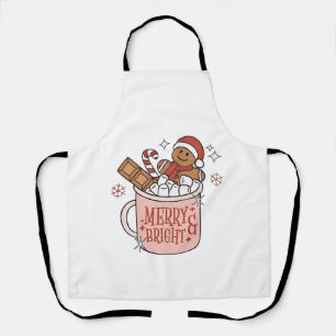  Merry & Bright Gingerbread in Bathtub Of Cacao   Apron