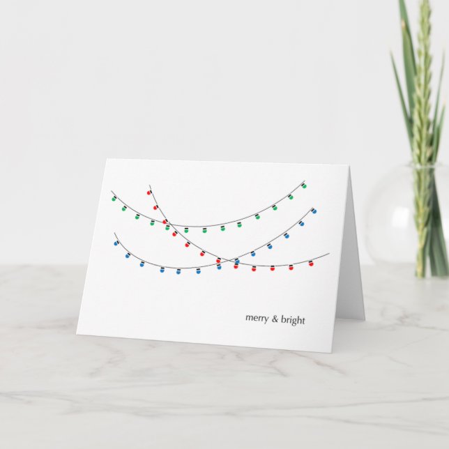 merry + bright Holiday Card (Front)