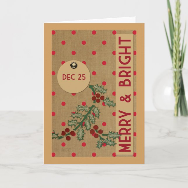 Merry & Bright Holiday Card (Front)