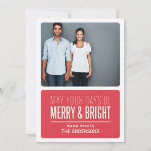 MERRY & BRIGHT   HOLIDAY PHOTO CARD