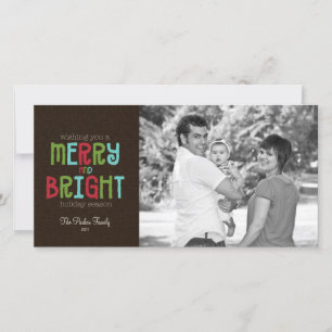 Merry & Bright Holiday Photo Greeting Card
