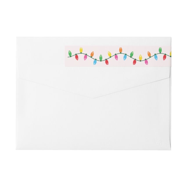 Merry & Bright Lights Christmas Address Label (Back)