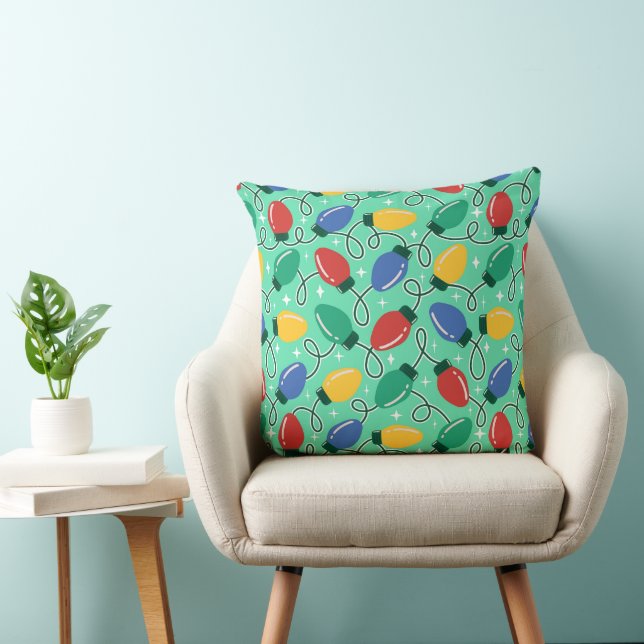 Merry & Bright Lights Throw Pillow (Chair)