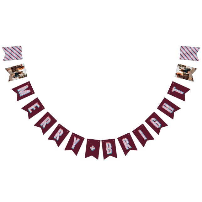 Merry + Bright Marquee Bunting Banner - Red (All)