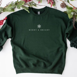 Merry & Bright Minimalist Christmas Sweatshirt