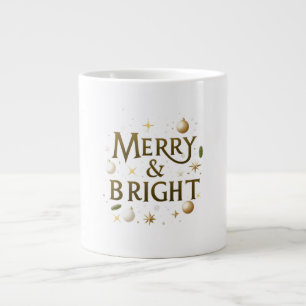 Merry & Bright Mug – Minimal Christmas Aesthetic
