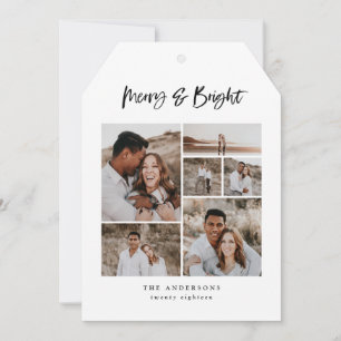 Merry & Bright multi photo holiday Christmas