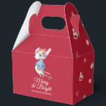 Merry & Bright Nutcracker Mouse Favor Box<br><div class="desc">Add a touch of nostalgic charm to your holiday celebrations with this elegant Christmas favor box. Featuring a watercolor nutcracker mouse on a rich red background with the festive phrase “Merry & Bright, ” it brings warmth and whimsy to your holiday table. Perfect for party favors, small gifts, or festive...</div>