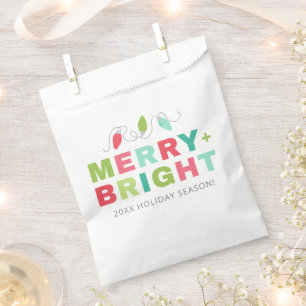 Merry + Bright Pastel Lights Christmas Favour Bag
