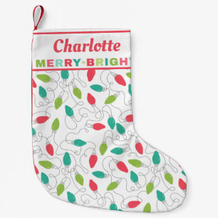 Merry + Bright Personalized Christmas Stocking