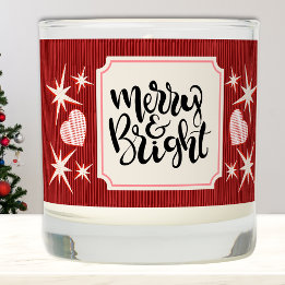 Merry & Bright Personalized Red Merry Christmas 
