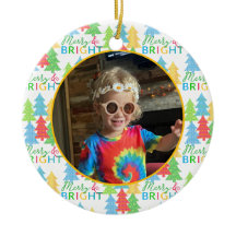 Merry & Bright Photo Christmas Ornament