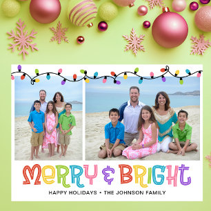 Merry & Bright Photo Holiday Card