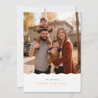 Merry & Bright Photocard with wavy frame