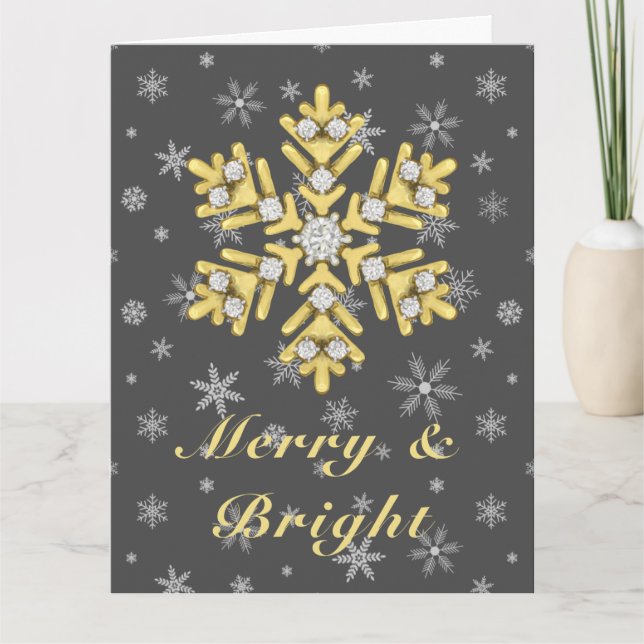 merry & bright precious illusrtration card (Front)