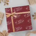 Merry & Bright Red Elegant Script Modern Christmas Wrapping Paper<br><div class="desc">Elegant Merry & Bright holiday gift wrapping paper design in festive red and white with nostalgic calligraphy fonts creating an elegant design. Add your name to this fully editable Christmas gift wrapping paper and create the perfect finishing touch to your holiday packaging design.</div>