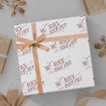 Merry & Bright Red Elegant Script Modern Christmas Wrapping Paper<br><div class="desc">Minimal Merry & Bright holiday gift wrapping paper design in festive red and white with elegant script fonts creating an elegant design. Add your name to this fully editable Christmas gift wrapping paper and create the perfect finishing touch to your holiday packaging design.</div>