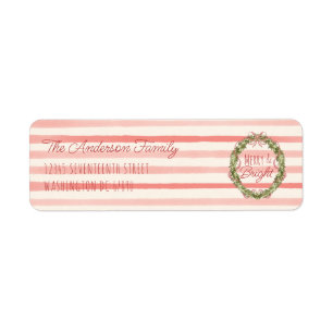 Merry & Bright Red Stripes Wire de Noël