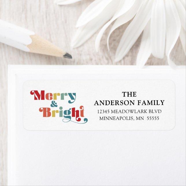 Merry & Bright Retro Colourful Christmas (Insitu)