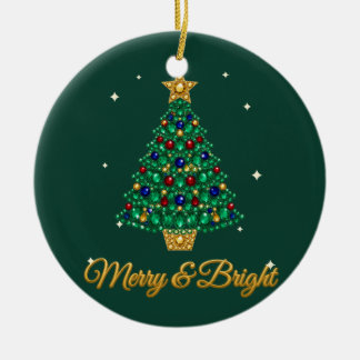 Merry & Bright Rhinestone Christmas Tree Ornament