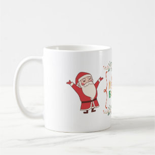 Merry & Bright Santa Coffee Mug