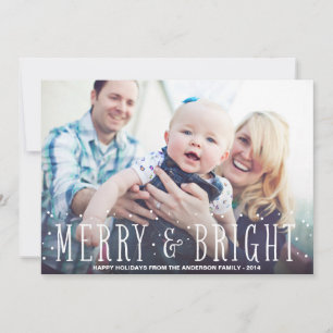 MERRY & BRIGHT SNOWFALL   CARTE PHOTO de vacances