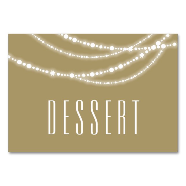Merry & Bright Sparkles Holiday Table Food Sign Table Number (Front)