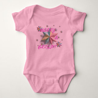 Merry & Bright Stars Baby Bodysuit