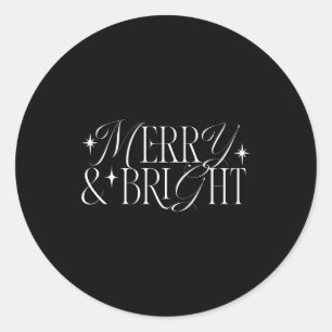 Merry Bright Stars  Classic Round Sticker