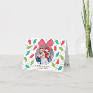 Merry + Bright String Lights Photo Card
