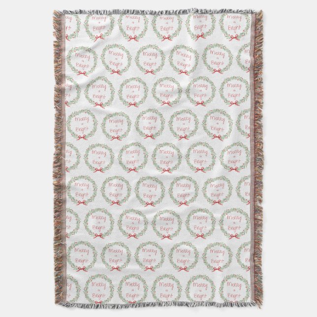Merry & Bright Throw Blanket (Front Vertical)