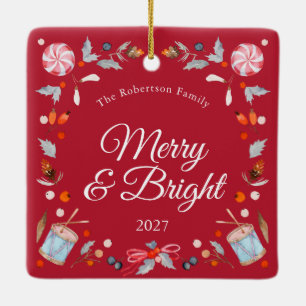 Merry & Bright Vintage Christmas Ornament