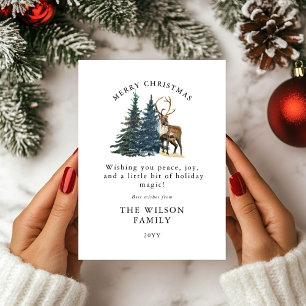 Merry & Bright – Watercolor Forest Christmas Invitation