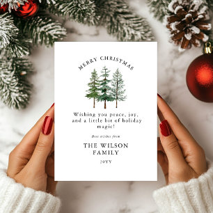 Merry & Bright – Watercolor Forest Christmas Invitation