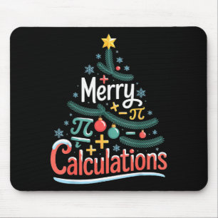 Merry Calculations Funny Math Teacher Christmas Mouse Pad