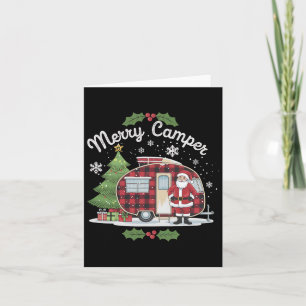 Merry Camper Christmas Santa Camping Truck Family  Card