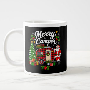 Merry Camper Festive Santa Camping Christmas Large Coffee Mug