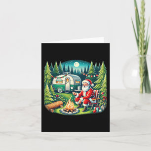 Merry Campmas Christmas Camper Camping Lover Santa Card