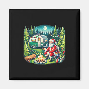 Merry Campmas Christmas Camper Camping Lover Santa Magnet