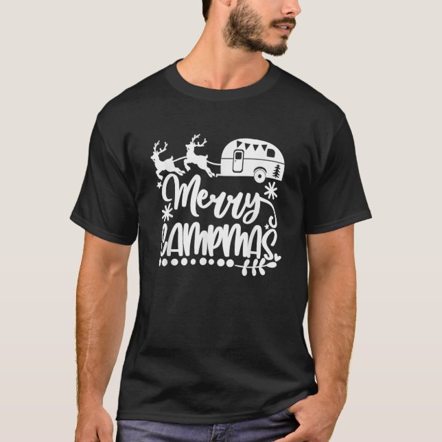 Merry Campmas Merry Christmas RV Camping XMAS Camp T-Shirt (Front)
