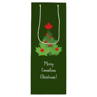 Merry Canadian Maple Leaf Flag Christmas