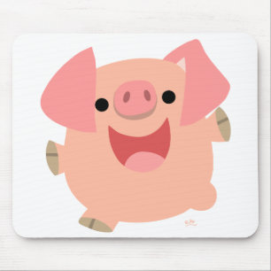 Merry Cartoon Pig mousepad