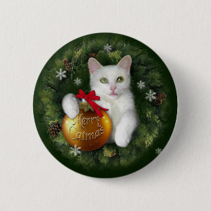 Merry Catmas 2 Inch Round Button