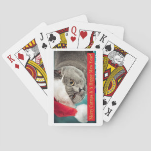Merry Catmas and A Happy Mew Year! Playing Cards