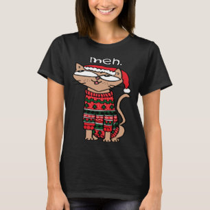 Merry Catmas Cat Meh  Cat  Christmas T-Shirt